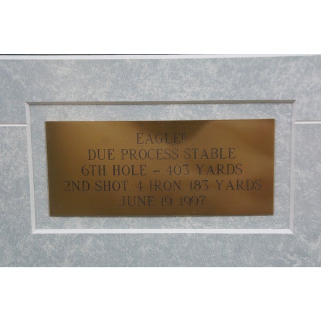 Photography 1997 Due Process Stables Golf Course 6th Hole Eagle Signed Photograph 28" For Sale - Image 7 of 12