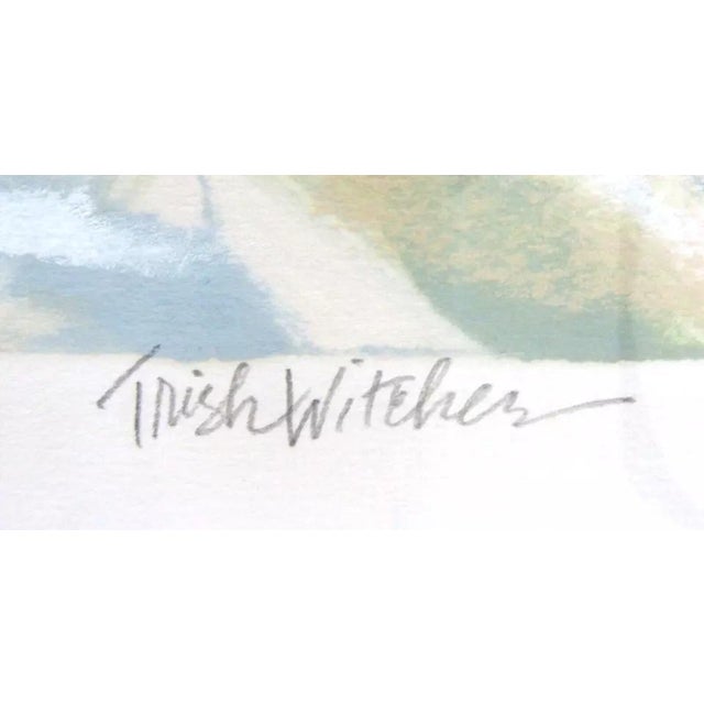 1990s Original Trish Witcher Abstract Landscape Watercolor of Santa Fe Baldy Mountain For Sale - Image 5 of 6