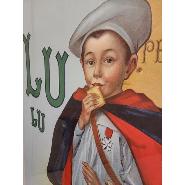 Art Nouveau French Lithograph Poster for 'Lulu Biscuits Lefevre-Utile' For Sale - Image 4 of 8