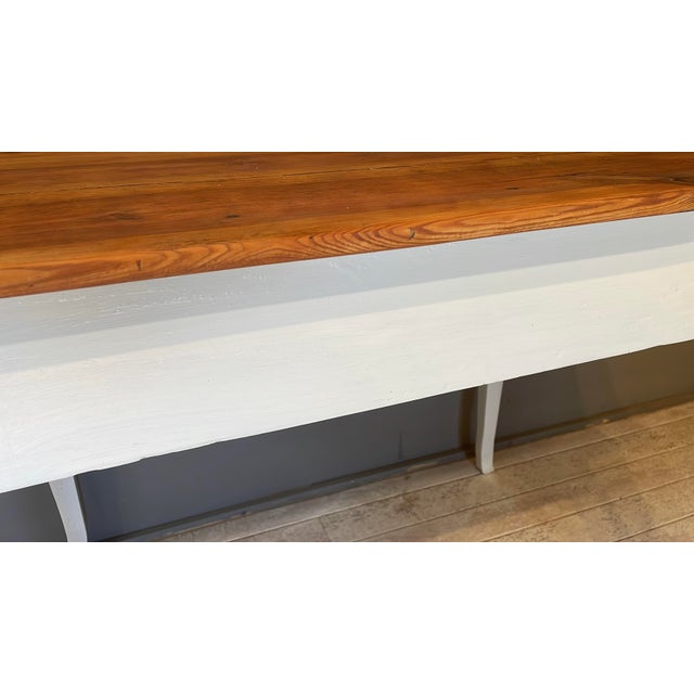 Cream Antique Fir Table, 1890s For Sale - Image 8 of 9