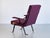 Digamma Armchair in Purple Dedar Fabric & Brass by Ignazio Gardella, 2010s For Sale - Image 15 of 17