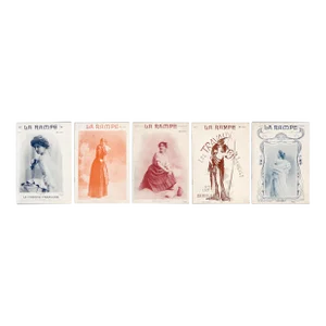 1900-1901 French Theatre Magazines - La Rampe, Revue De Théâtre (Number 16, 17, 26, 37 and 38)