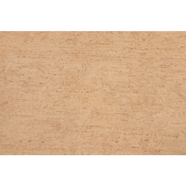 Tan 1990s 1990s Contemporary Sun Faded Alkaid Tan/Brown Hand Knotted Wool Rug - 6'2" X 8'10" For Sale - Image 8 of 10
