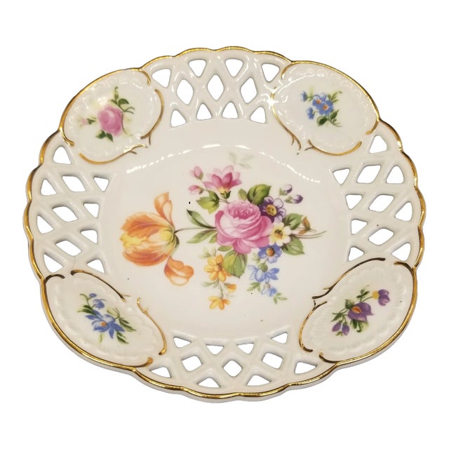 Gdr 1877 Pierced Porcelain Vintage Bowl For Sale