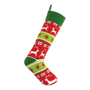 Reindeer Fair Isle Knit Stocking