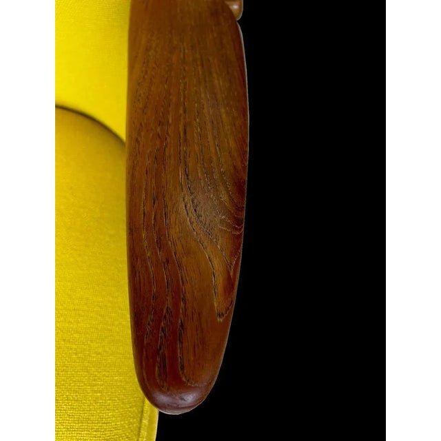 Yellow Wingman Armchair by Arne Hovmand Olsen, 1960s For Sale - Image 8 of 10
