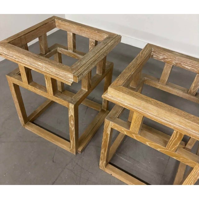 Vintage Chairs and Dining Table in Limed Oak by Jean Michel Wilmotte, 1970s, Set of 7 For Sale - Image 8 of 10