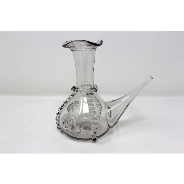 Price reduced $100. Now only $99! This very cute hand formed cruet is of unknown origin but appears to be vintage. Pontil...