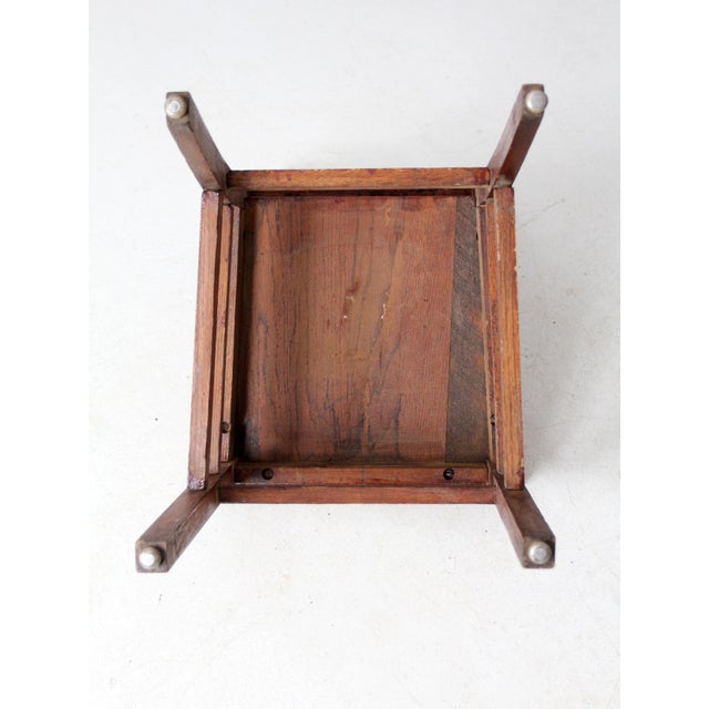 Vintage Arts & Crafts Slat Back Wooden Chair For Sale - Image 12 of 12