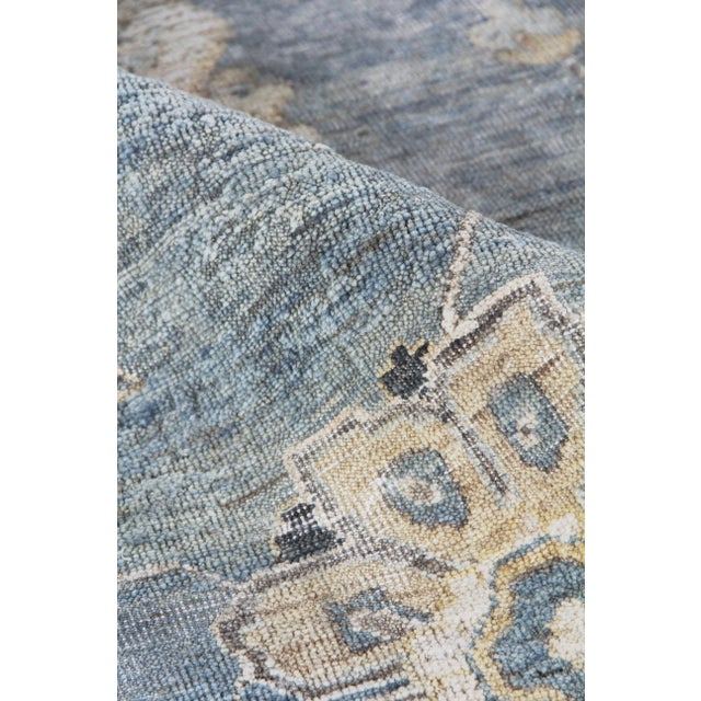 2020s Rugs Evie Hand Knotted Wool Light Blue & Multi - 14'x18' For Sale - Image 5 of 9