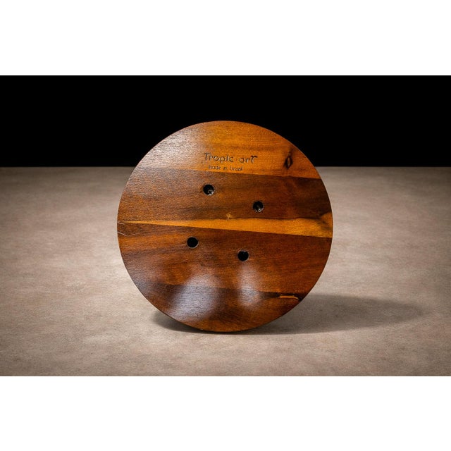 1970s Lazy Susan & Bowls in Rosewood, Tropic Art - 8pcs For Sale - Image 9 of 13