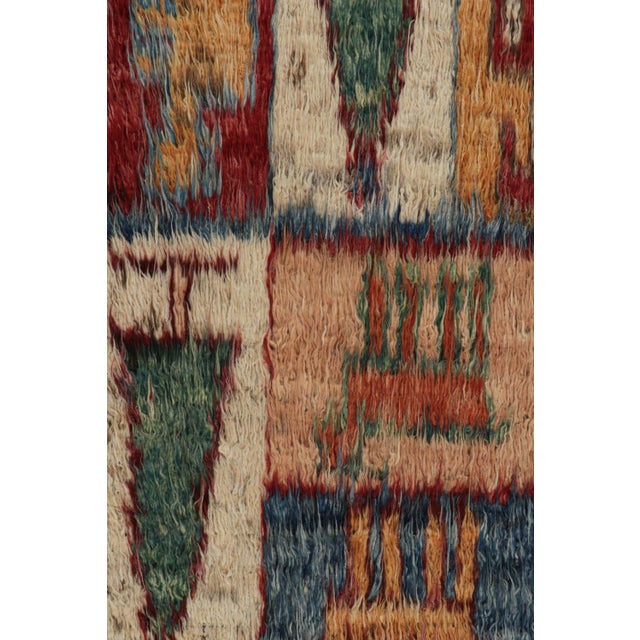 Rug & Kilim’s Moroccan Style Shag Rug With Colorful Geometric Pictorials For Sale In New York - Image 6 of 7
