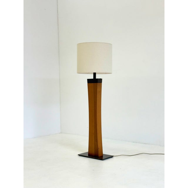 Beige Mid-Century Italian Teak Floor Lamp, 1970s For Sale - Image 8 of 18