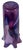 Purple 12/ 1/4 In. Tall Signed Purple Swirl Fazzoletto Lip Studio Art Glass Vase For Sale - Image 8 of 13