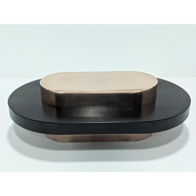 Copper and Wood Coffee Table For Sale - Image 6 of 18