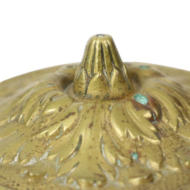 Brass Cup with Lid Mythical Figure For Sale - Image 9 of 16