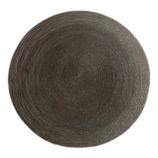 Modern Minimal Roost Large Grey Wire With Gold Flecks Shallow Bowl For Sale