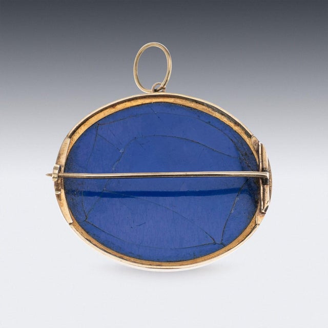 Antique Italian Gold Framed Roman Colosseum Micro Mosaic Brooch, 1880 For Sale - Image 4 of 9