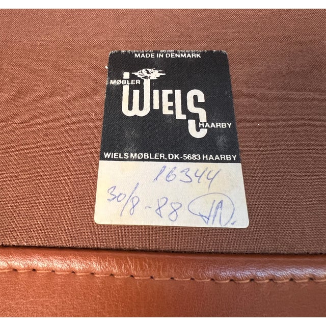 Pair of Mid-Century Modern Danish Leather Chairs by Wiels Møbler For Sale - Image 15 of 17