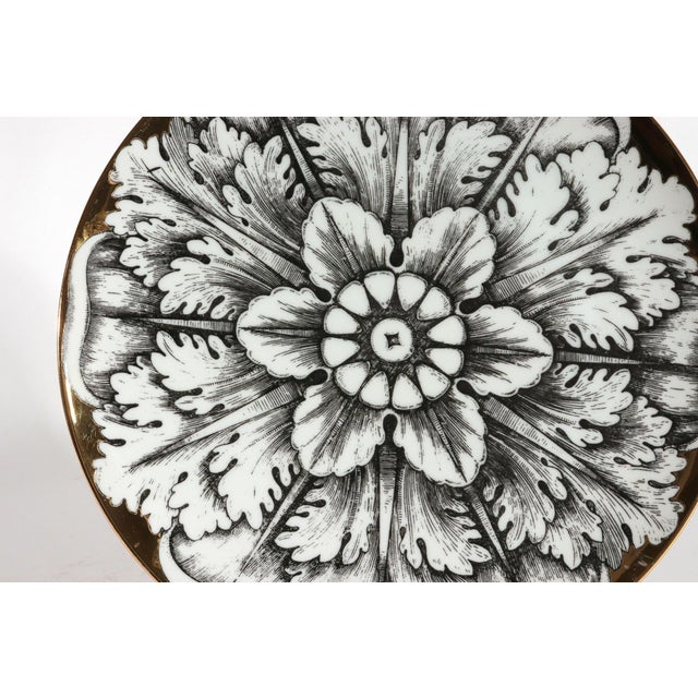 Piero Fornasetti Rosoni Pattern Porcelain Plates, Set of Six Circa 1960s For Sale - Image 17 of 17