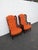 This charming Pair of Chairs is made of wood, caning, and fabric. These two chairs have exquisitely elegant Hollywood...