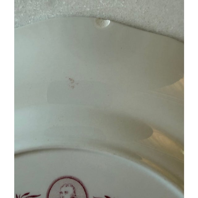 Set of 6 Vintage Red and White Spode Archive Collection Plates For Sale - Image 16 of 16