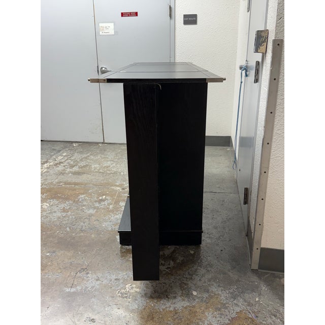 Wood Crate & Barrel Steamer Dry Bar For Sale - Image 7 of 12