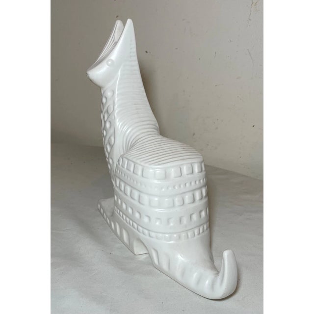 Modern Jonathan Adler Art Deco White Menagerie Kangaroo Statue Sculpture For Sale - Image 9 of 9