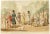 An original 1821 watercolour painting Parisians in the Tuileries Garden.A charming drawing in brown ink and wash...