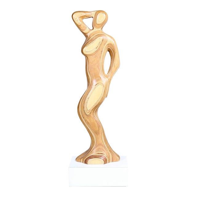 Robert Hargrave Large Nude Wood Sculpture For Sale