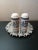 American Pair of 1950s Staffordshire Hearts & Flower Ironstone Salt & Pepper Shakers, Made in England For Sale - Image 3 of 5