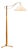 Floor Lamp in Wood and Brass, Sweden, 1940s For Sale