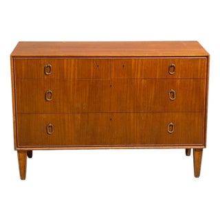 Swedish Modern Chest of Drawers by Axel Larsson, Mahogany Veneer, 1940s For Sale