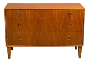 Swedish Modern Chest of Drawers by Axel Larsson, Mahogany Veneer, 1940s