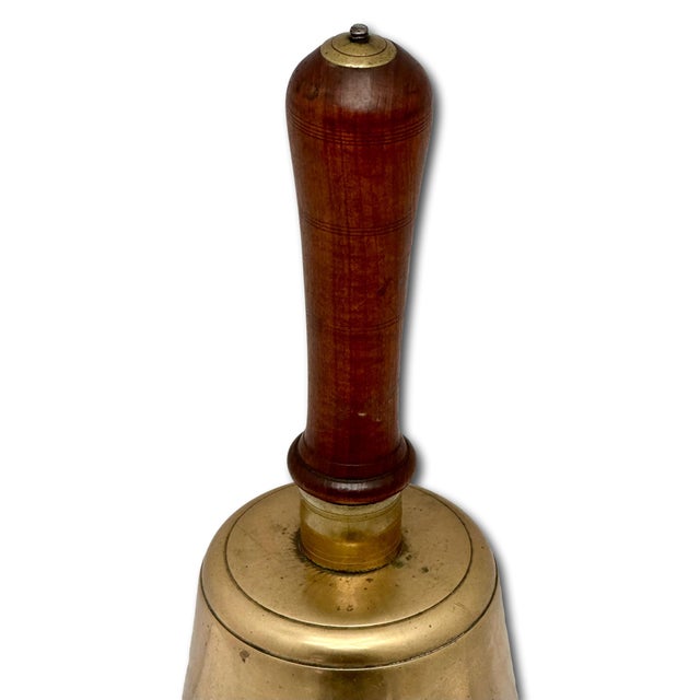Mid 19th Century Unusually Very Large Size Antique American Brass Schoolhouse Bell - Circa Mid 19th Century For Sale - Image 5 of 18