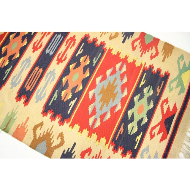 Textile Mid-Century Wool Reversible Kelim Rug, 1960s For Sale - Image 7 of 9