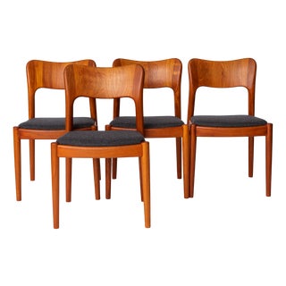 Danish Ole Dining Chairs in Teak by Niels Koefoed for Koefoeds Hornslet, Denmark, 1970s, Set of 4 For Sale