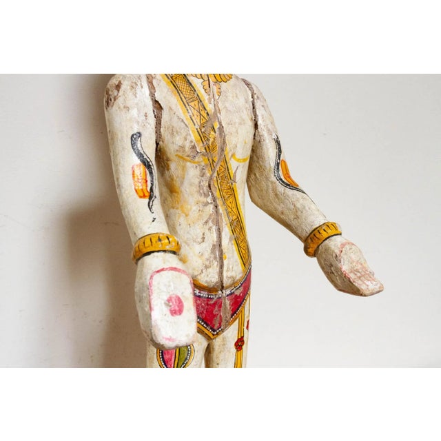 19th Century Antique Painted Indian Folk Gangaur Figure For Sale - Image 5 of 10