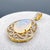 Vintage Art Deco Style Pear Opal and Diamond Teardrop Statement Pendant in Gilded 925 Silver, 1980s For Sale - Image 10 of 15
