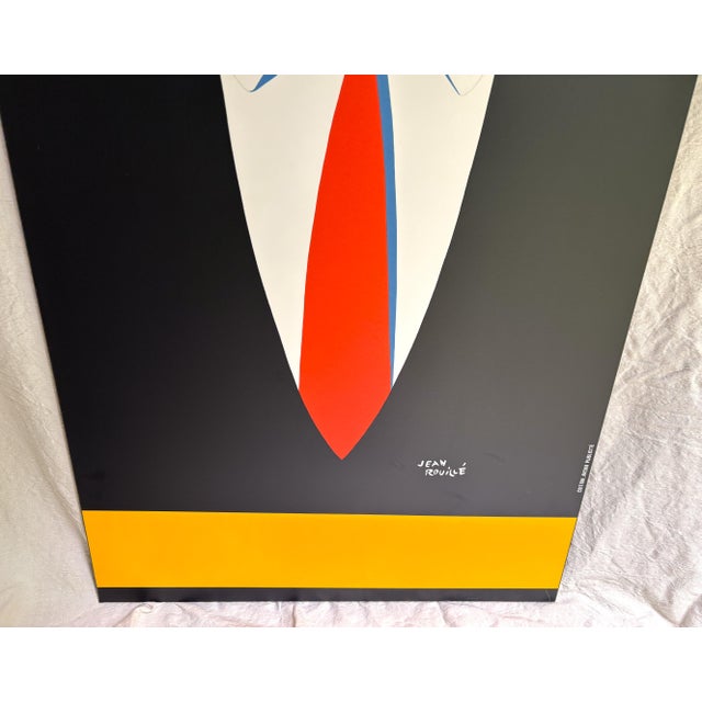 Jean Rouille' 1930s "Le Cravate" the Tie Poster--Wood ColorPlak-Mounted For Sale - Image 10 of 14