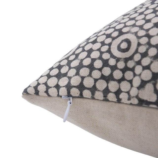 Art Deco Fabdivine Decorative Block Print Cushion Cover 12x20 Inch Duck Canvas-Chunributi For Sale - Image 3 of 4