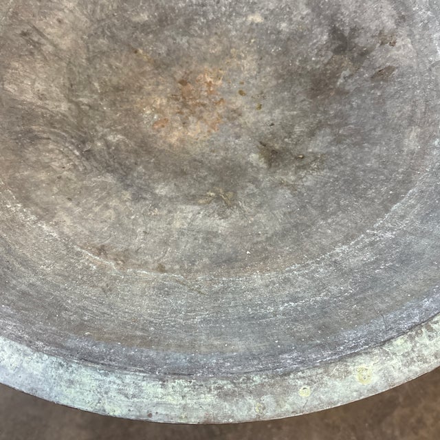 Verdigris Mid 20th Century Large Verdigris Copper Charger For Sale - Image 8 of 10