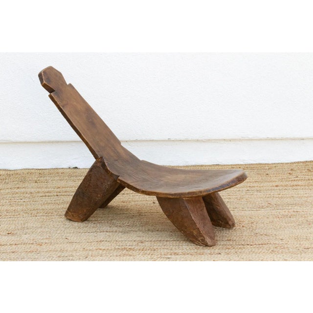 Wood Antique Dagalo Lobi Primitive Chair For Sale - Image 7 of 10
