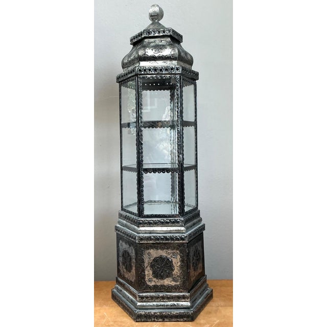 Ornate Metal and Glass Showcase For Sale - Image 13 of 18