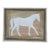 Horse Folk Art Americana Minimalism Beige Burnt Umber Tan White Original Painting by Cleo Plowden For Sale
