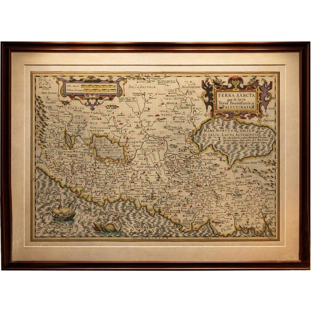 Holy Land Map of Terra Sancta Palestina, 1620 For Sale - Image 10 of 10