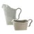 1940-1950s Franciscan Ware Tiempo Metropolitan Grey Ceramic Pitcher and Creamer Set- 2 Pieces For Sale