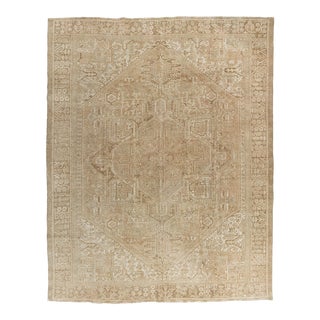 Vintage Persian Heriz Rug 10'5 X 13' For Sale
