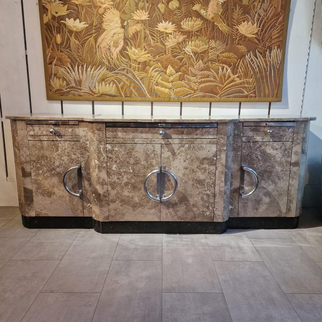 Stone Art Deco Period Marble Sideboard, 1940s For Sale - Image 7 of 18