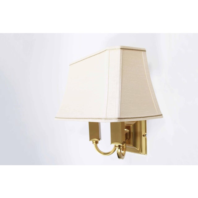 French Neoclassical Brass Wall Lights, 1980s, Set of 2 For Sale - Image 4 of 10